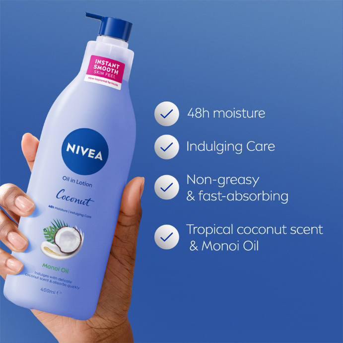 Nivea Oil Infused Coconut and Monoi Oil Body Lotion 400ml - Cutprice Online