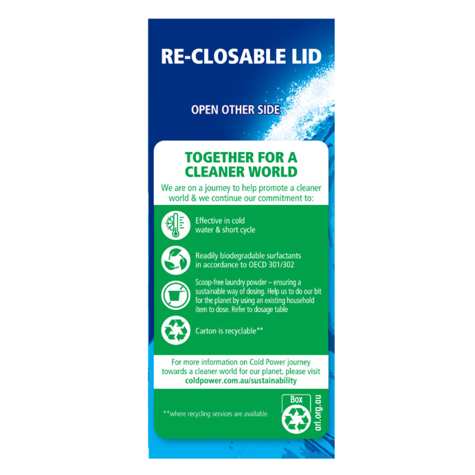 Cold Power Regular Advanced Clean Powder Laundry Detergent 1kg - Cutprice Online