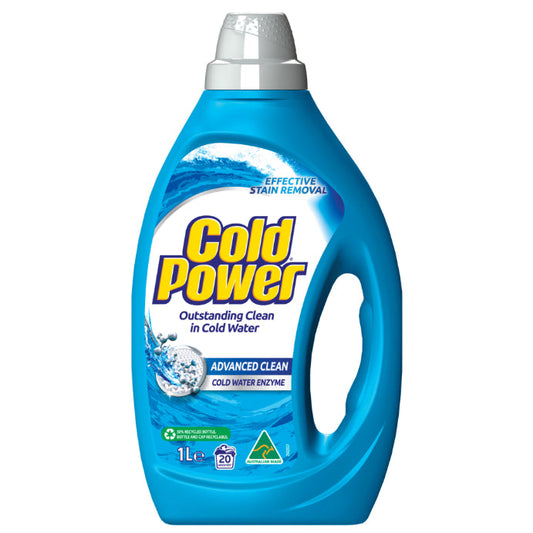 Cold Power Advanced Clean Cold Water Enzyme, Liquid Laundry Detergent, 1 Litre - Cutprice Online