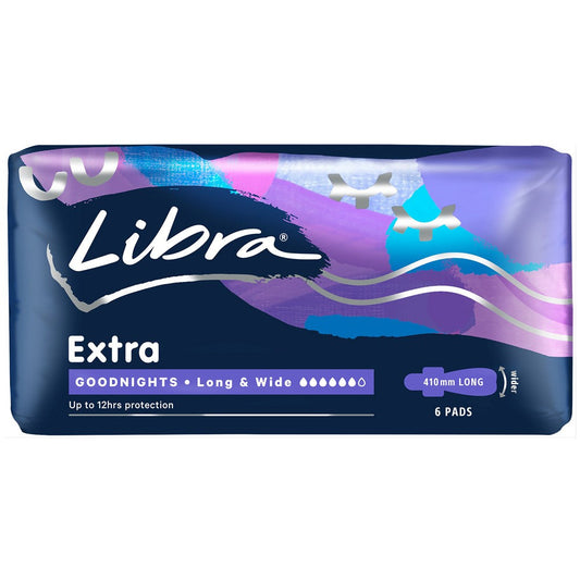 LIBRA Goodnights Extra Long & Wide Pads 6 Pack - Cutprice Online