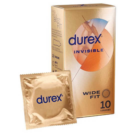 Durex Invisible Wide Fit Condoms 10 Pack - Cutprice Online