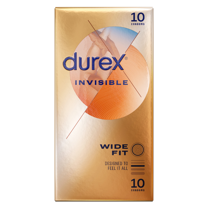 Durex Invisible Wide Fit Condoms 10 Pack - Cutprice Online