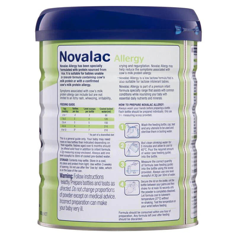 Novalac Allergy Premium Infant Formula 0-12 Months 800g