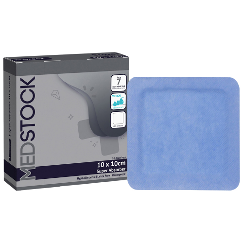 Medstock Super Absorbent Dress 10 cm x10 cm (1 X Dressing)