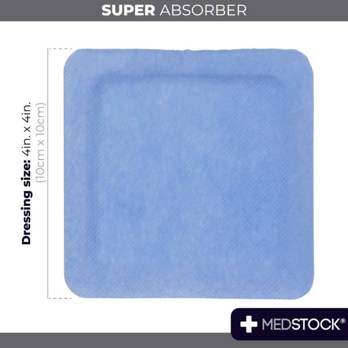 Medstock Super Absorbent Dress 10 cm x10 cm (1 X Dressing)
