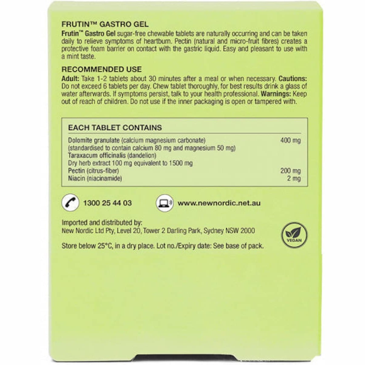 New Nordic Frutin Gastro Gel 60t - Cutprice Online