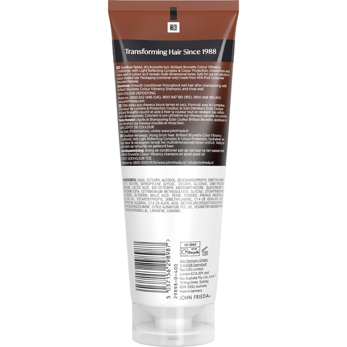 John Frieda Brilliant Brunette Moisturizing Conditioner 250ml