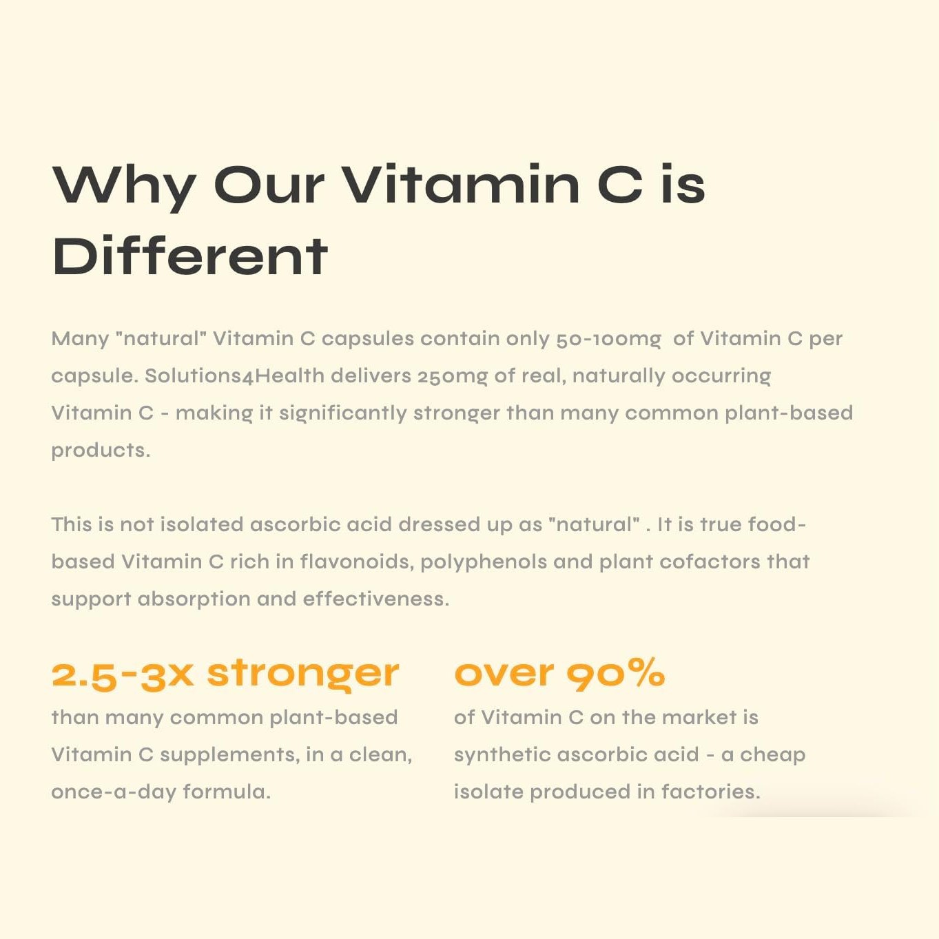 Solutions 4 Health Natural Vitamin C 60 Caps