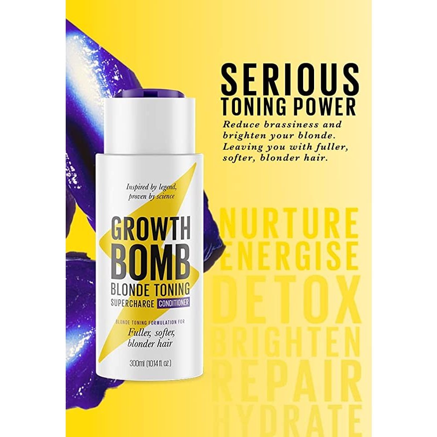 Growth Bomb Blonde Colour Enhancing Conditioner 300ml - Cutprice Online