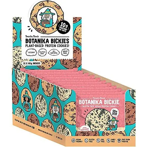 Botanika Blends Botanika Bickie Vegan Protein Cookie- Birthday Cake 60g 12 Pack BOTANIKA BLENDS