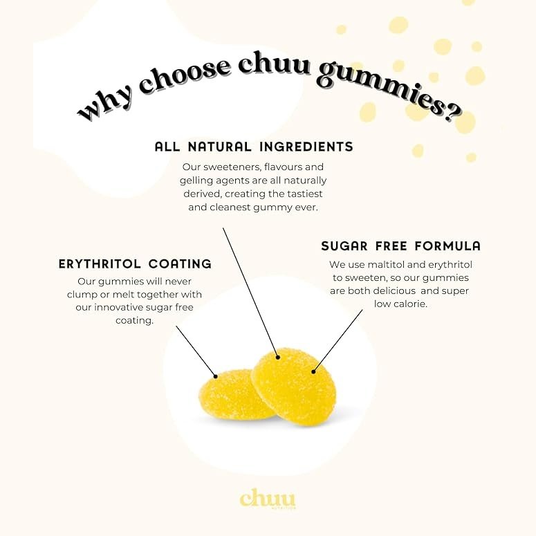 CHUU NUTRITION Apple Cider Vinegar Gummies Sugar Free 60pcs - Cutprice Online