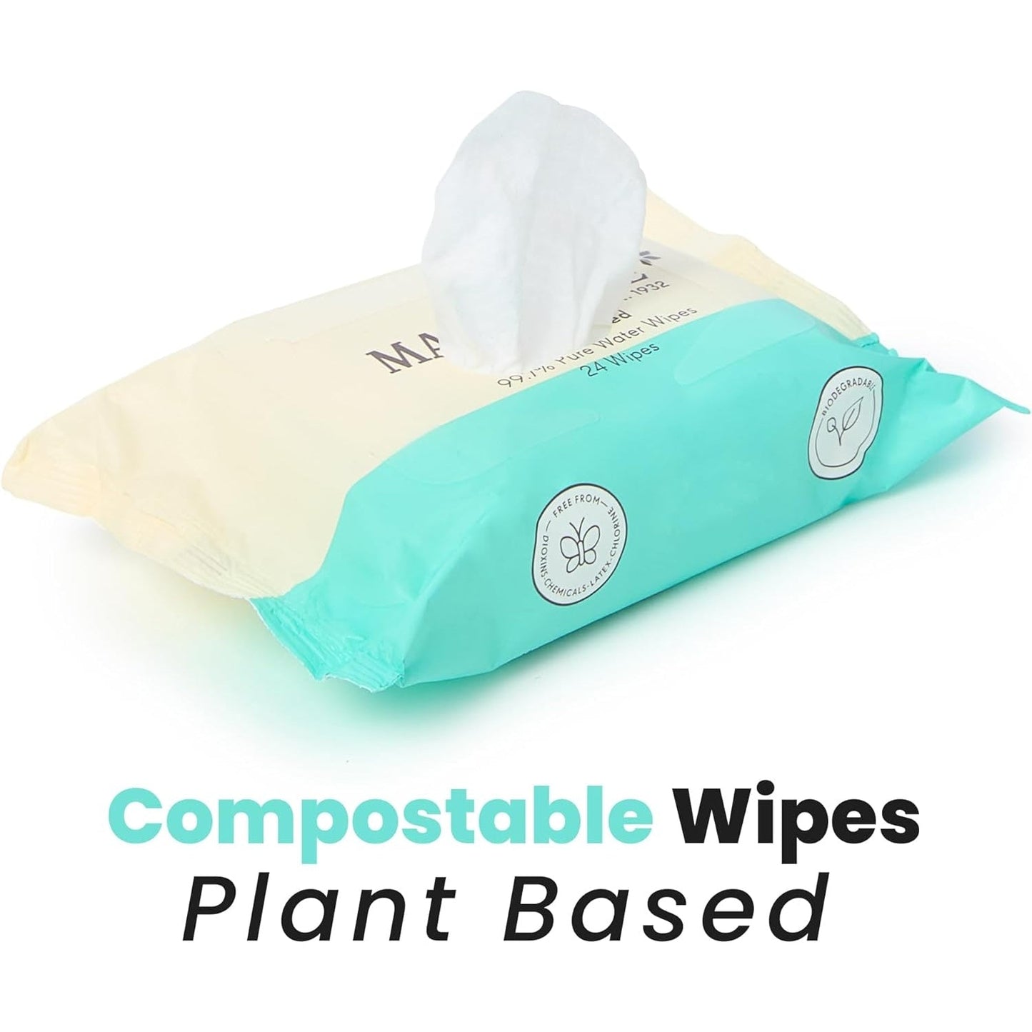 Marquise Plant Based 99.7% Pure Water Wipes Travel x 24 Pack - Cutprice Online