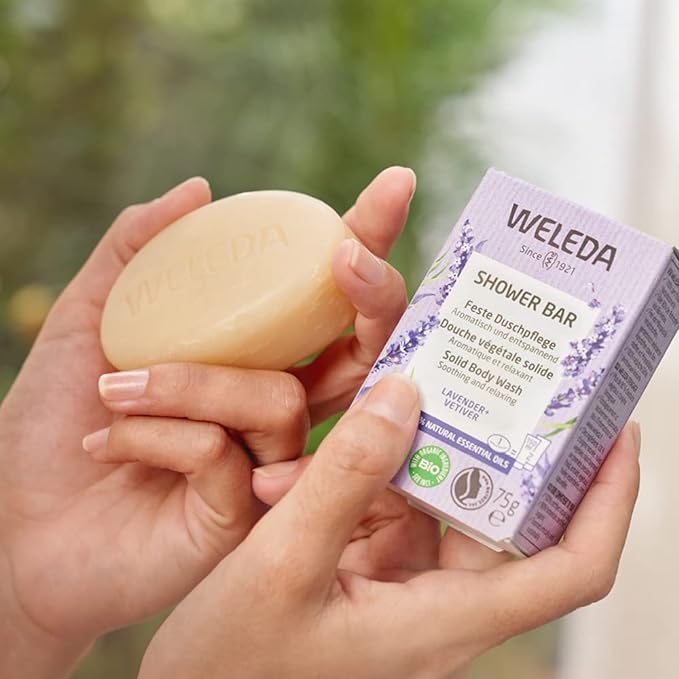 Weleda Organic Shower Bar (Solid Body Wash) Lavender + Vetiver 75g - Cutprice Online