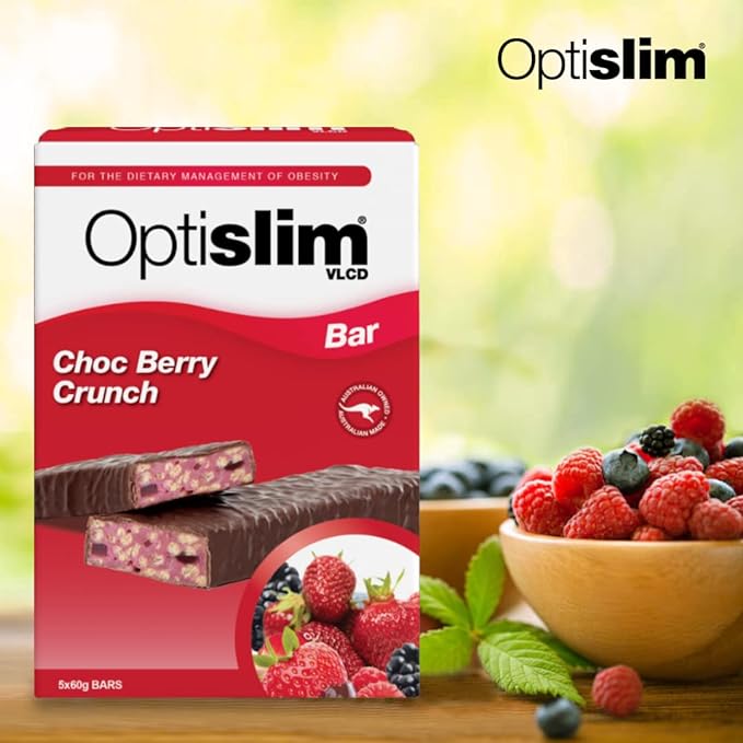OptiSlim VLCD Bar Choc Berry Crunch 5PK - Cutprice Online