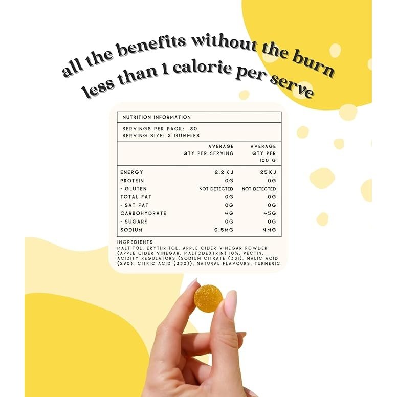 CHUU NUTRITION Apple Cider Vinegar Gummies Sugar Free 60pcs - Cutprice Online