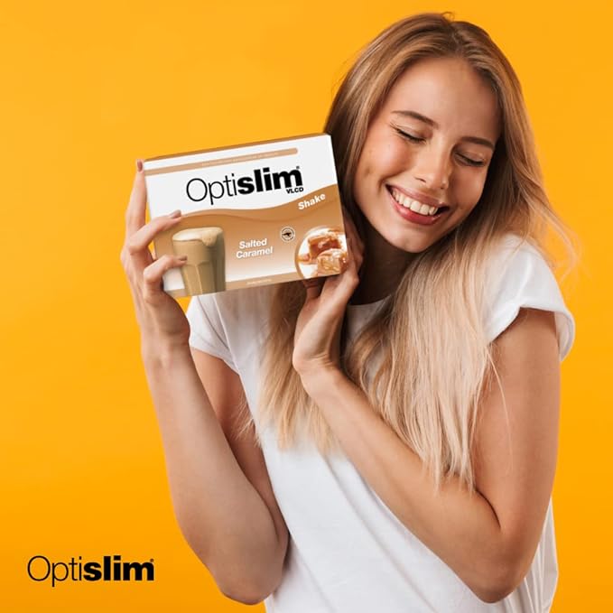 Optislim VLCD Meal Replacement Shake Salted Caramel 21x43g Sachets - Cutprice Online