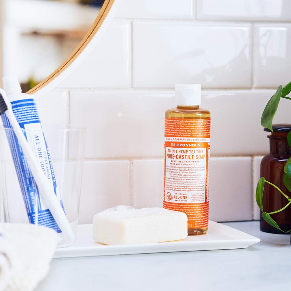 Dr. Bronner's Pure-Castile Soap Liquid (Hemp 18-in-1) Tea Tree 237ml - Cutprice Online