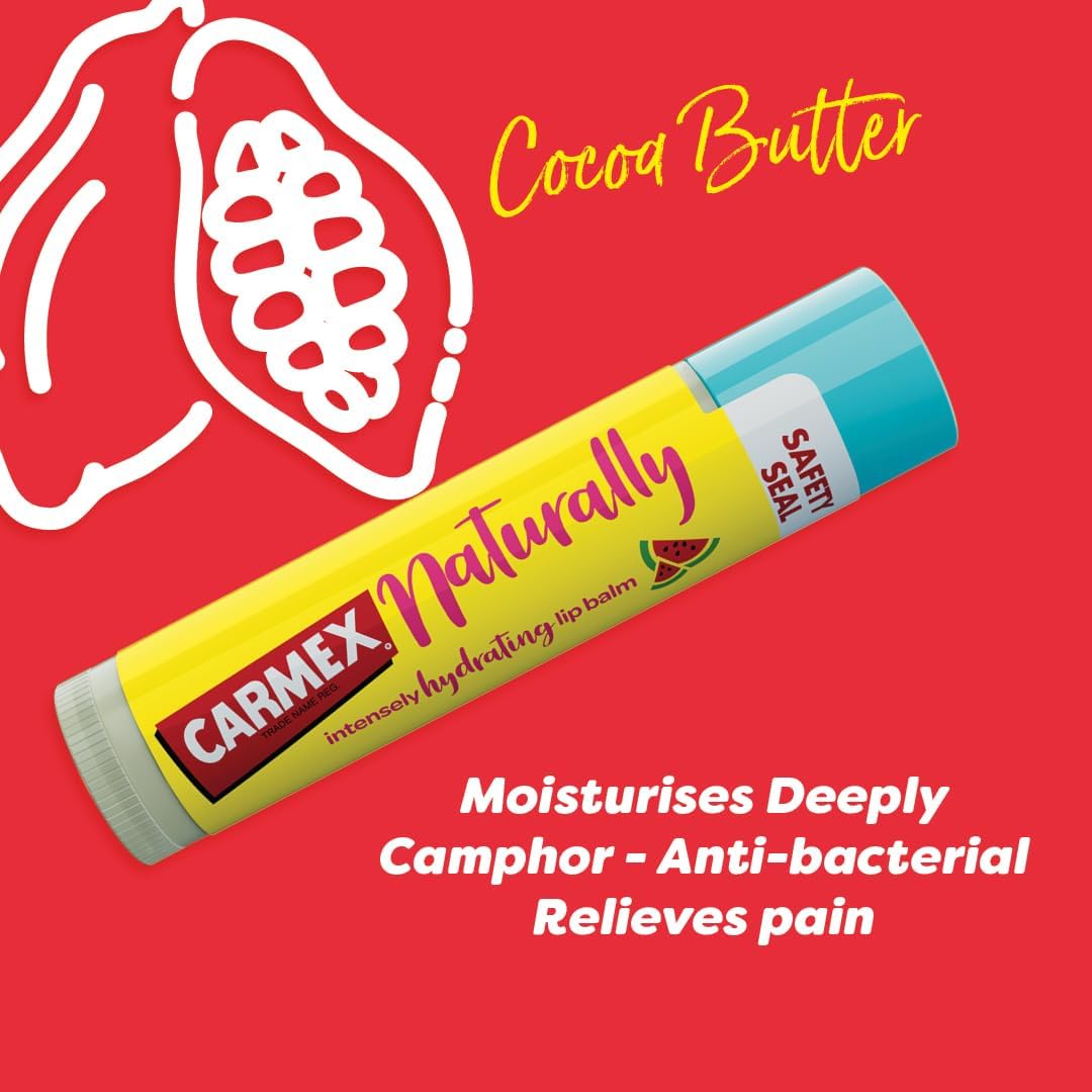Carmex Naturally Intense Hydrating Lip Balm Watermelon 4.2g - Cutprice Online