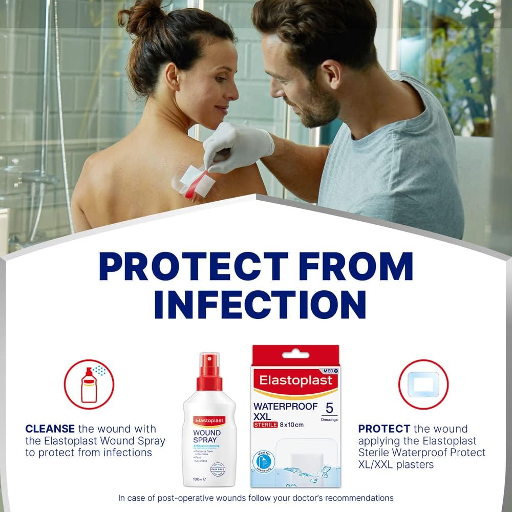 Elastoplast Waterproof XXL 8x10cm 5 Dressings - Cutprice Online