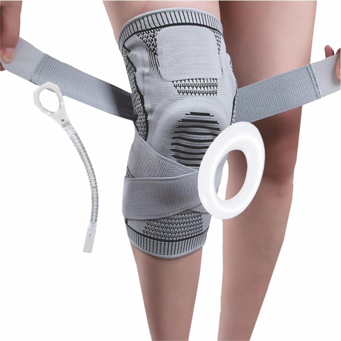 Bodyassist Sports Knee with Stability Strap White/Grey