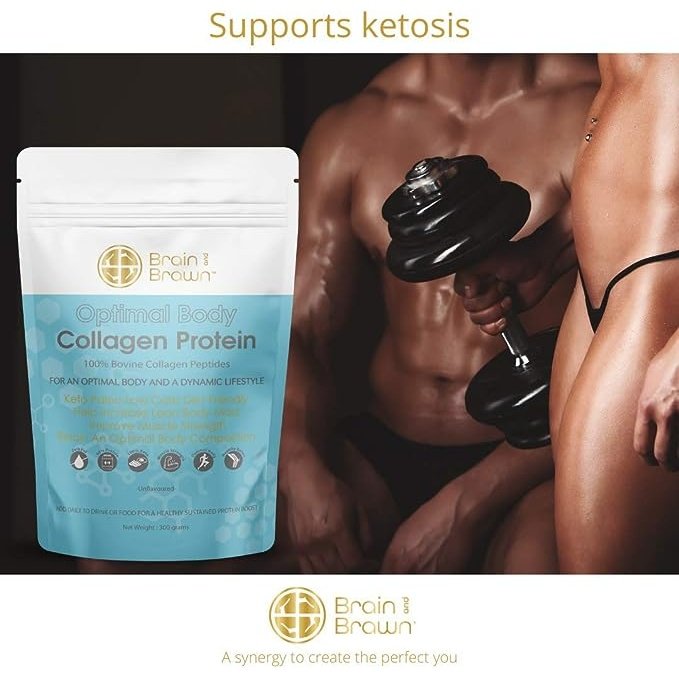 Brain and Brawn Optimal Body Collagen Protein (100% Bovine Collagen Peptides) Unflavoured 300g - Cutprice Online