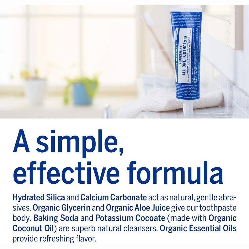 Dr. Bronner's Toothpaste (All-One) Peppermint 140g - Cutprice Online