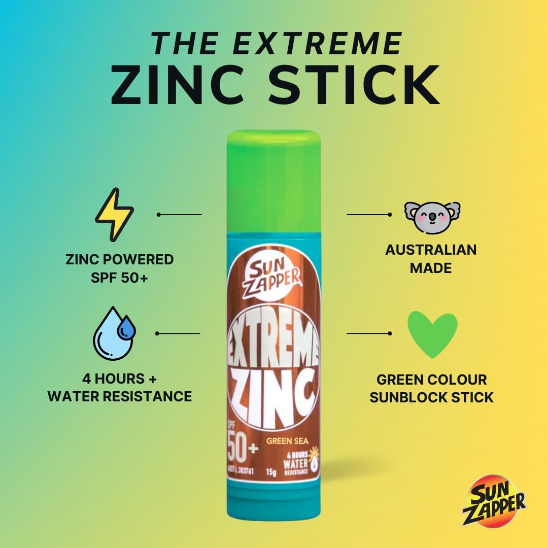 Sun Zapper Extreme Zinc Stick Green Sea 15g - Cutprice Online