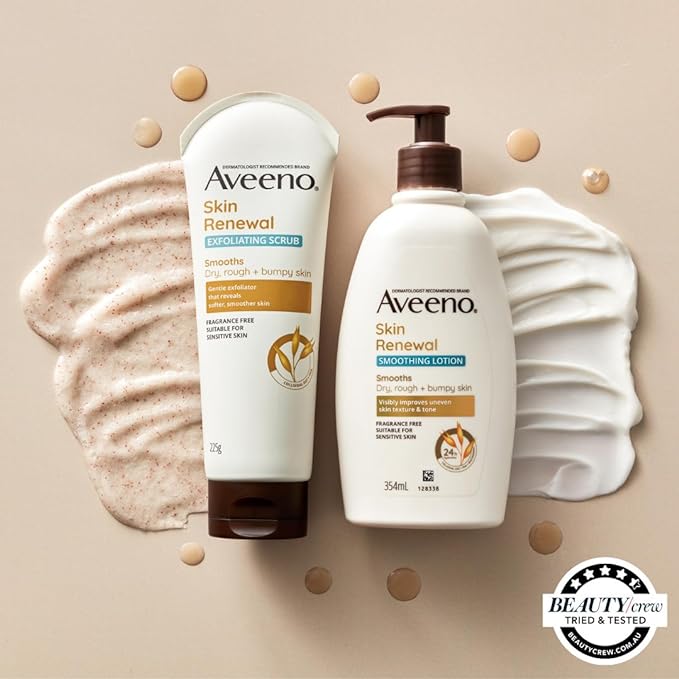 Aveeno Skin Renewal Exfoliating Body Scrub for Dry Skin 225g - Cutprice Online