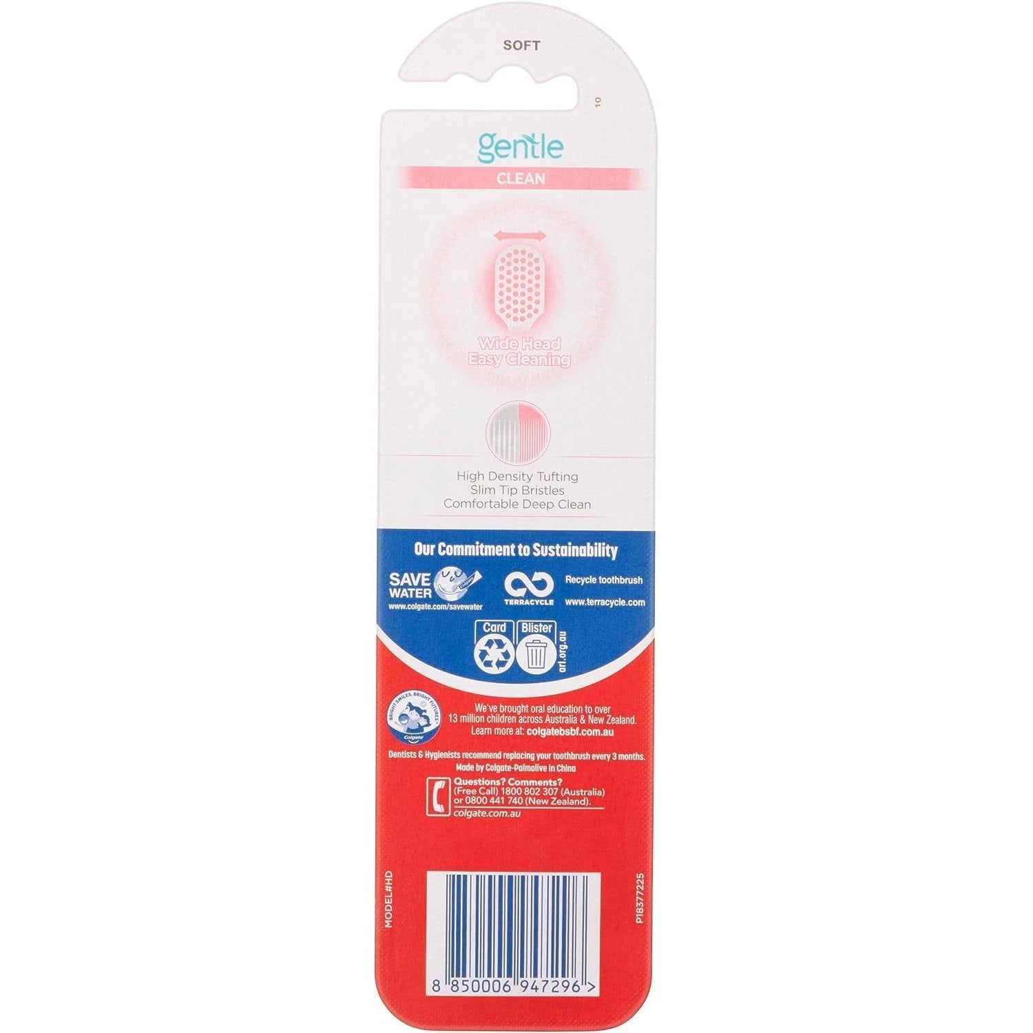 Colgate Gentle Clean Manual Toothbrush Soft Bristles 2 Pack