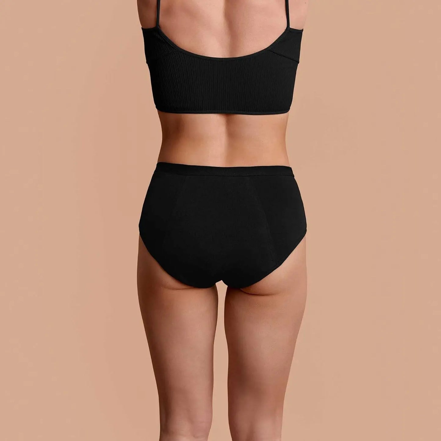 TOM ORGANIC The Period Brief Mid-Rise Black XL TOM ORGANIC