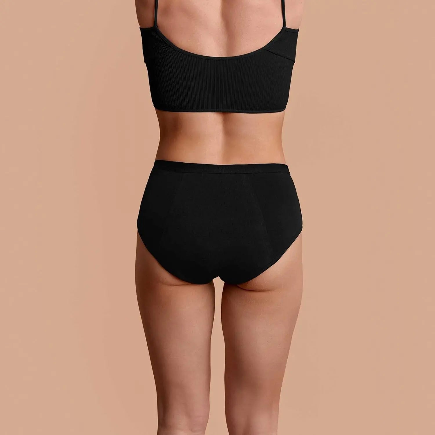 TOM ORGANIC The Period Brief Mid-Rise Black XL TOM ORGANIC