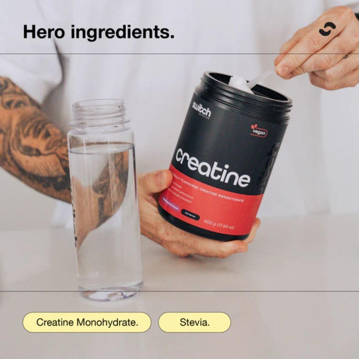 Switch Nutrition Creatine Monohydrate Red Raspberry 500g - Cutprice Online
