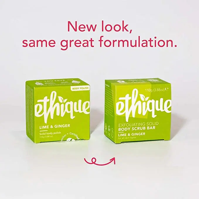 ETHIQUE Solid Body Polish Bar Lime & Ginger 110g ETHIQUE
