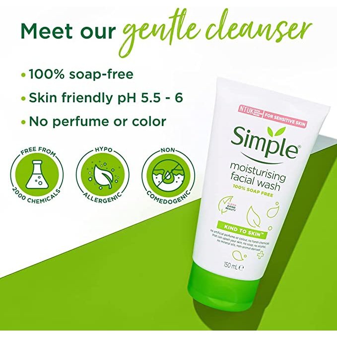 Simple Kind To Skin Facial Wash Moisturising 150ml - Cutprice Online