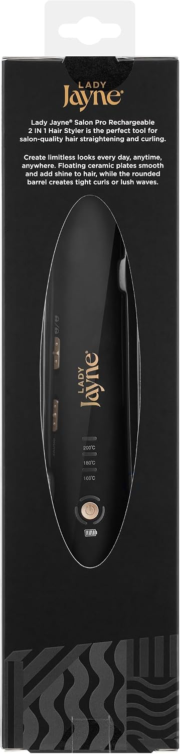 Lady Jayne Salon Pro Rechargeable 2 in 1 Hair Styler