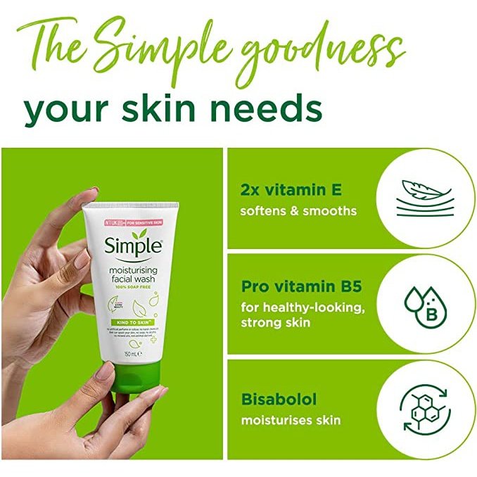Simple Kind To Skin Facial Wash Moisturising 150ml - Cutprice Online