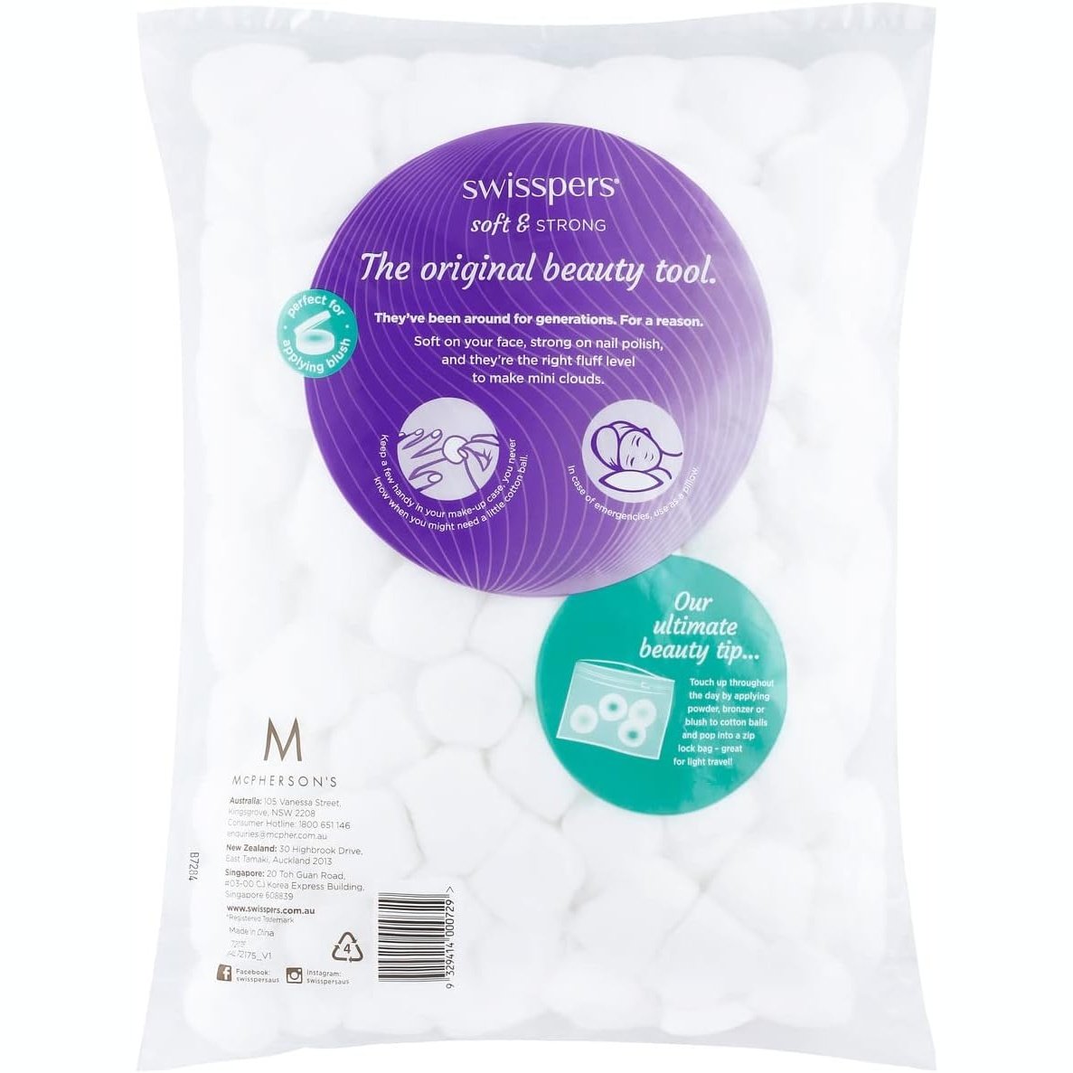 Swisspers Cotton Wool Balls 200 Pack - Cutprice Online