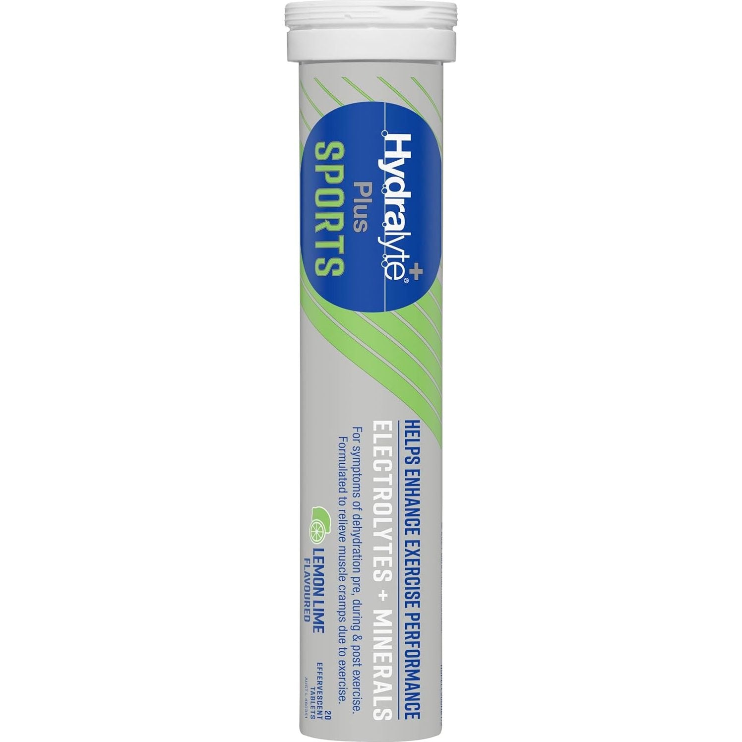 Hydralyte Plus Sport Effervescent Lemon Lime 20 Tablet