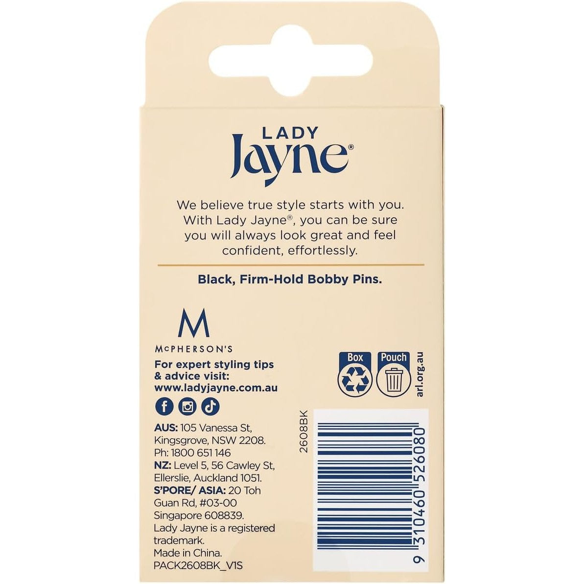 Lady Jayne Black Bobby Pins 50 Pack