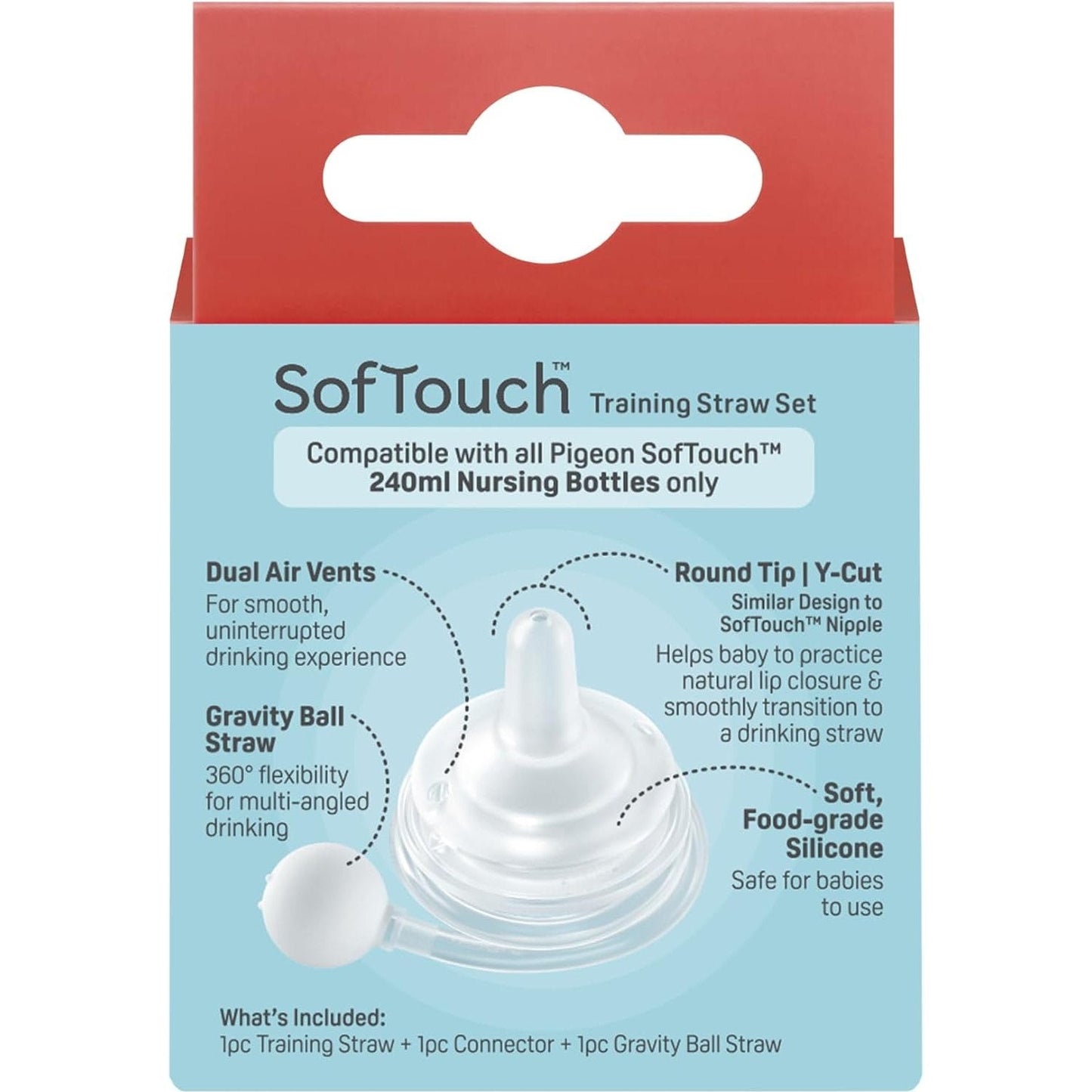 Pigeon SofTouch Training Straw Set 6+ Months 1 Set