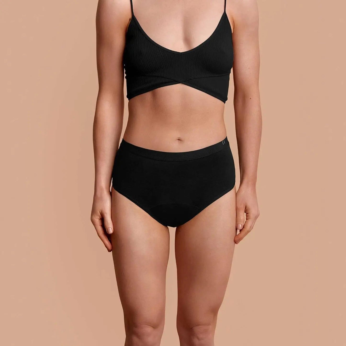 TOM ORGANIC The Period Brief Mid-Rise Black XL TOM ORGANIC