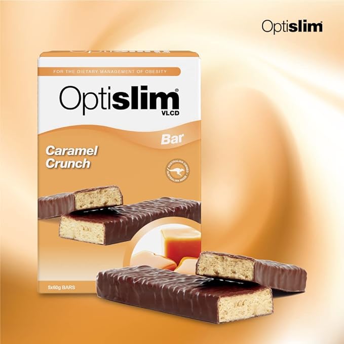 OPTISLIM VLCD Caramel Crunch Bar 5 x 60g - Cutprice Online