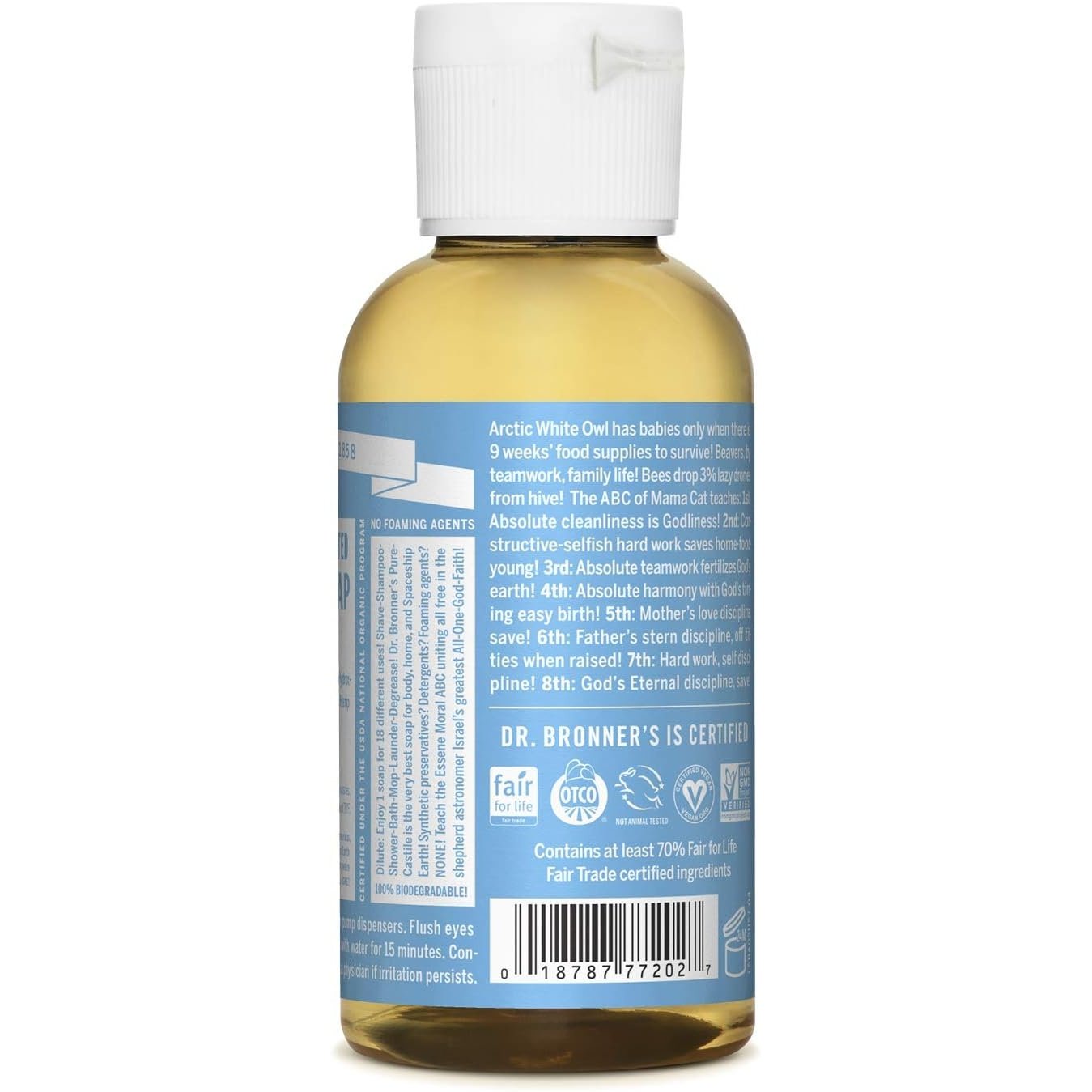 Dr. Bronner's Pure-Castile Soap Liquid (Hemp 18-in-1) Unscented (Baby) 59ml - Cutprice Online