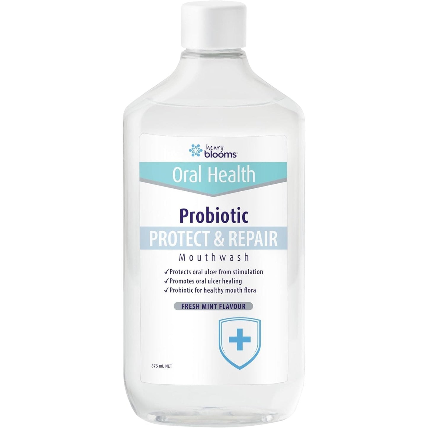 Henry Blooms Oral Health Probiotic Mouthwash Protect Repair Mint 375ml - Cutprice Online