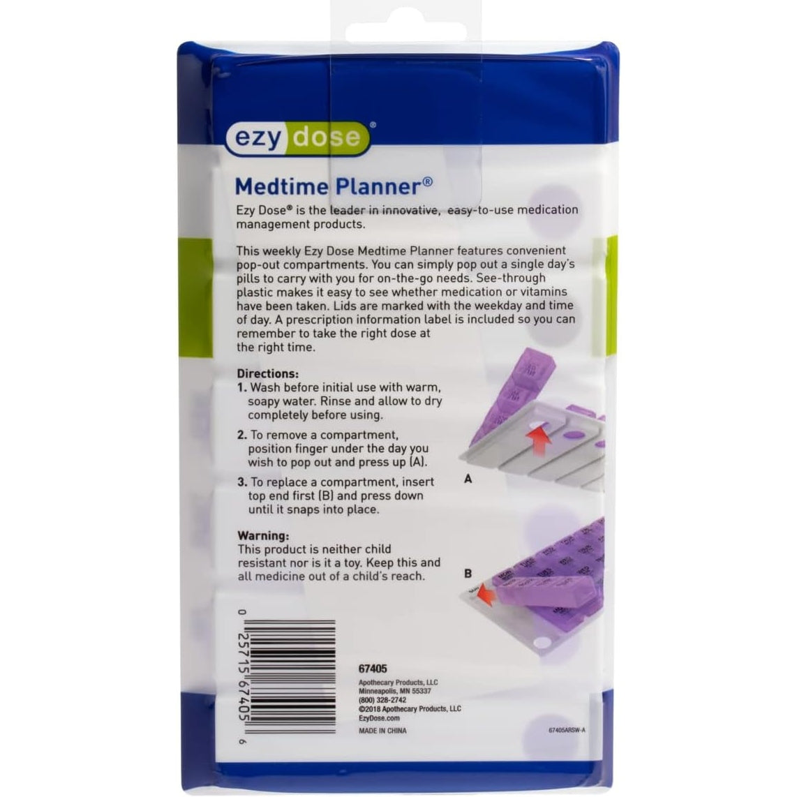 Ezy Dose 1 Day at a Time Pill Case (Assorted Colours) - Cutprice Online
