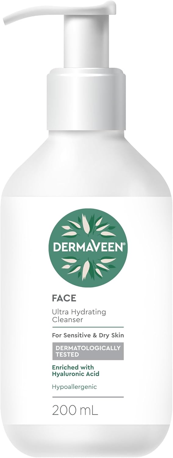 DermaVeen Face Ultra Hydrating Cleanser For Sensitive And Dry Skin 200mL