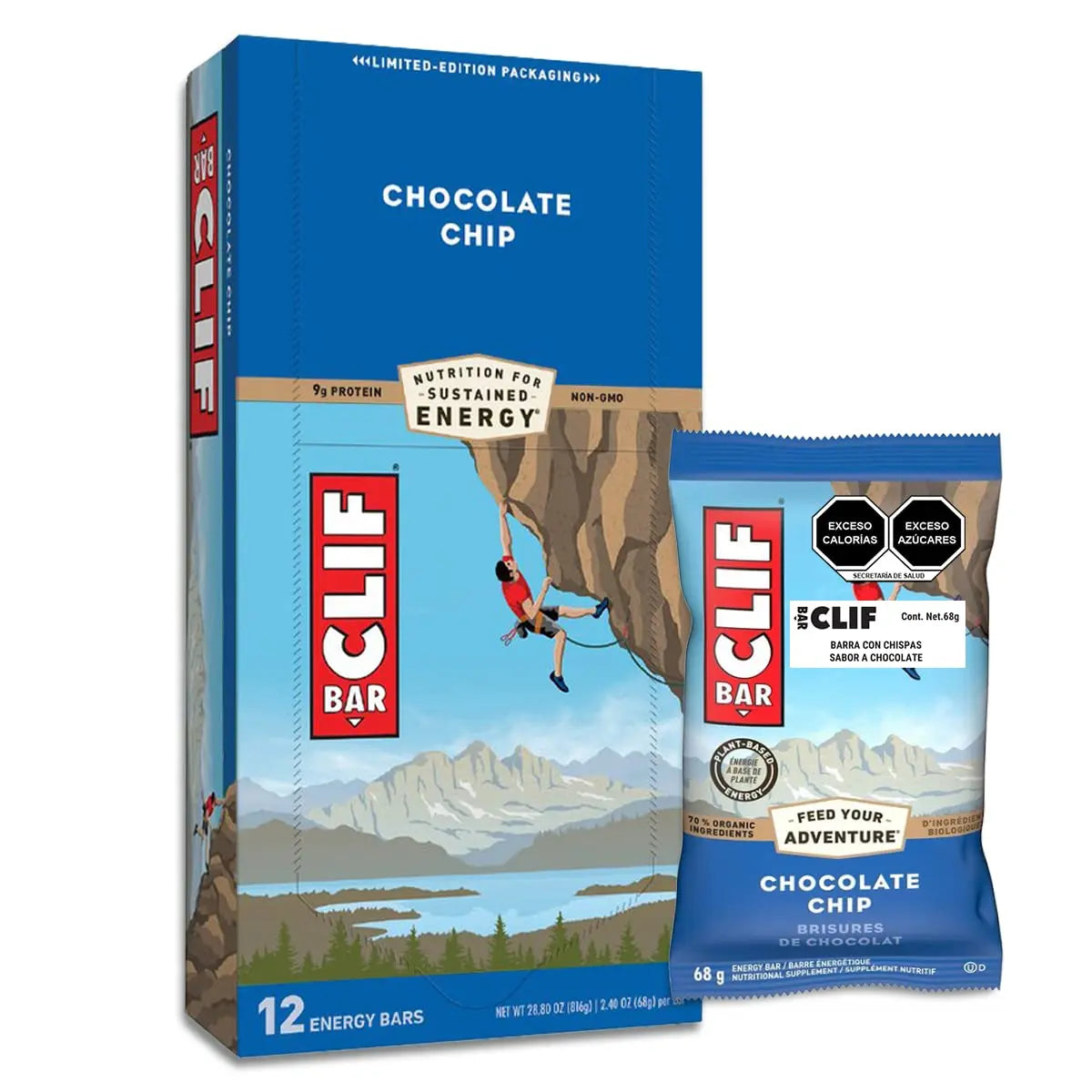 CLIF Energy Bar Chocolate Chip 68g 12PK CLIF