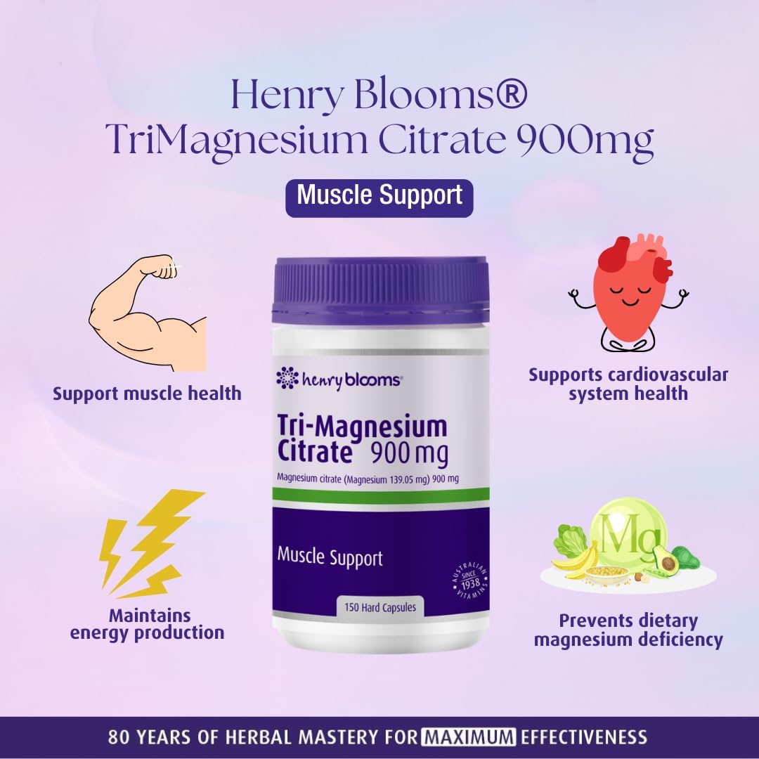 Henry Blooms Tri-Magnesium Citrate 900mg 150c - Cutprice Online