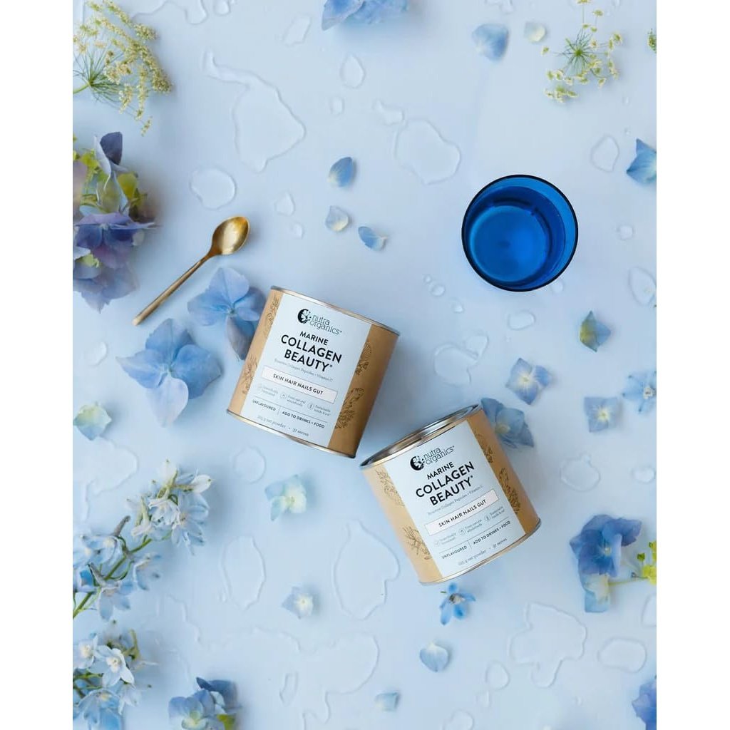 Nutra Organics Marine Collagen Beauty with Bioactive Collagen Peptides + Vitamin C Unflavoured 225g - Cutprice Online