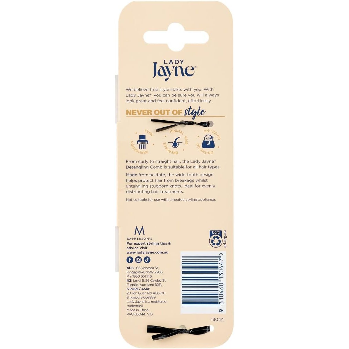 Lady Jayne Core Detangling Comb